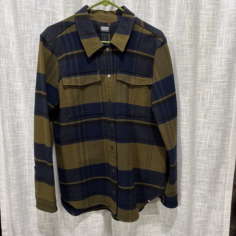 Alaskan Hardgear Jacket Blue Green Plaid Shacket Overshirt Jacket Men’s M